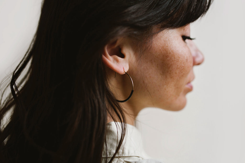 Amani Large Hoop Earrings — Leigh Maxwell Jewelry